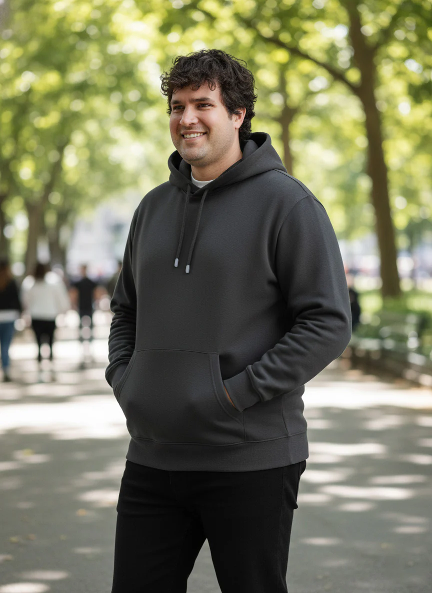 Solid Plus Size Hoodie - Image 33