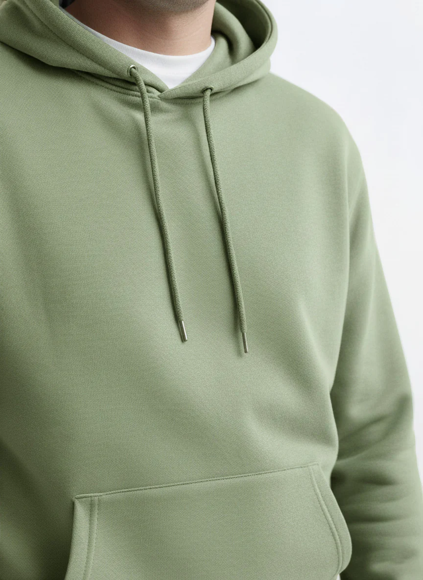 Solid Plus Size Hoodie - Image 3