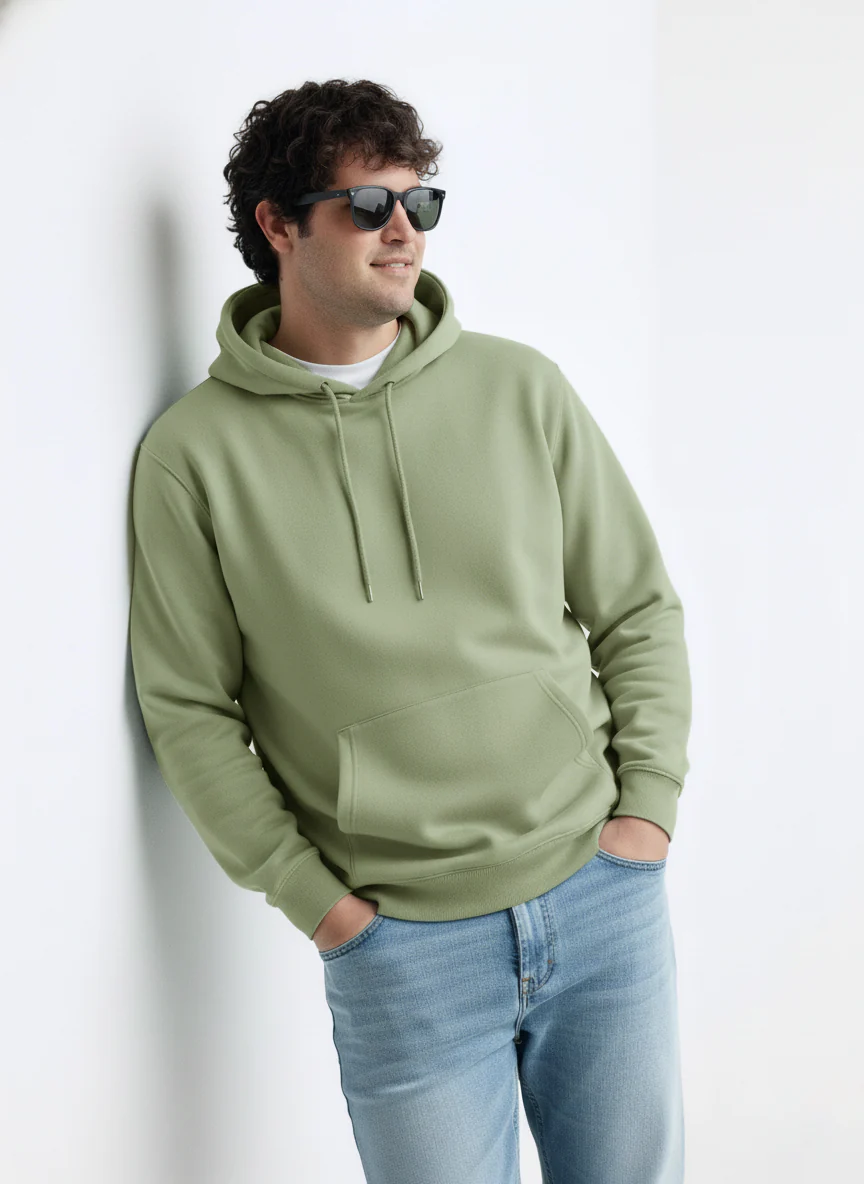 Solid Plus Size Hoodie - Image 4