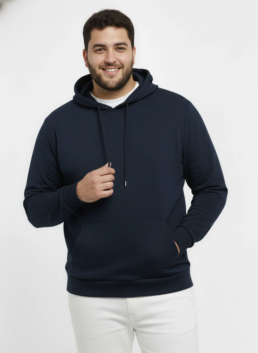 Solid Plus Size Hoodie - Image 20