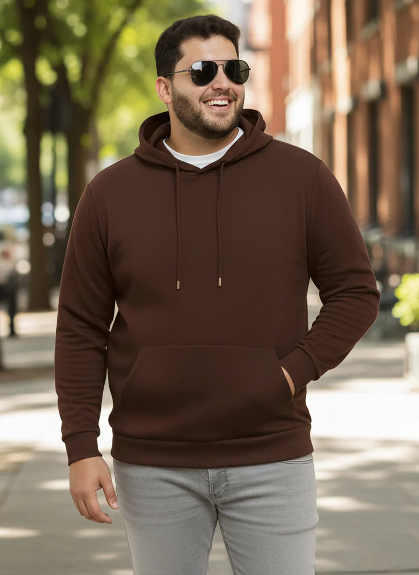 Solid Plus Size Hoodie - Image 26