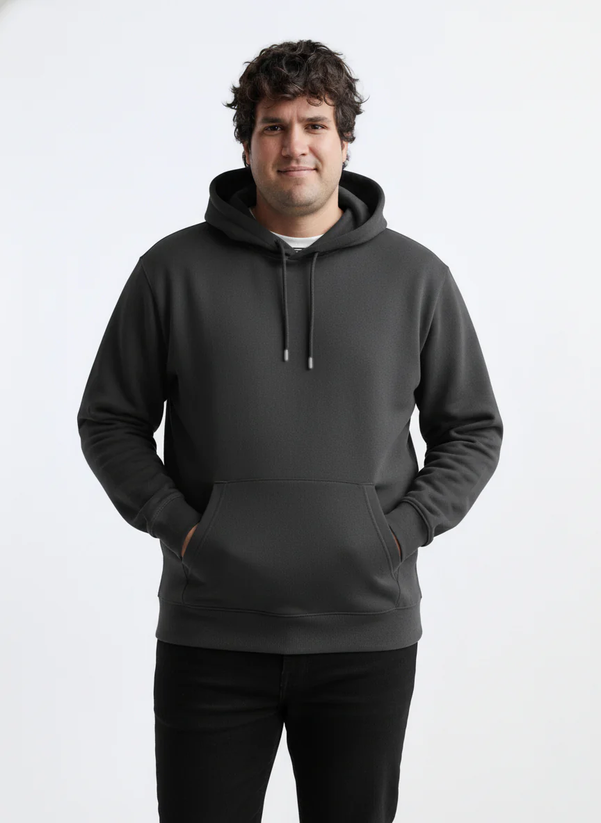 Solid Plus Size Hoodie - Image 36